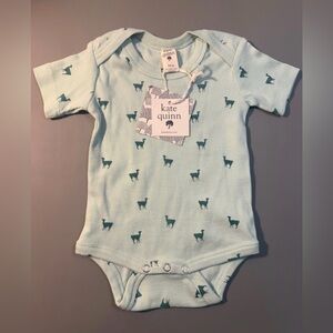 Kate Quinn Organic Cotton Ribbed Llama Onesie (H) *